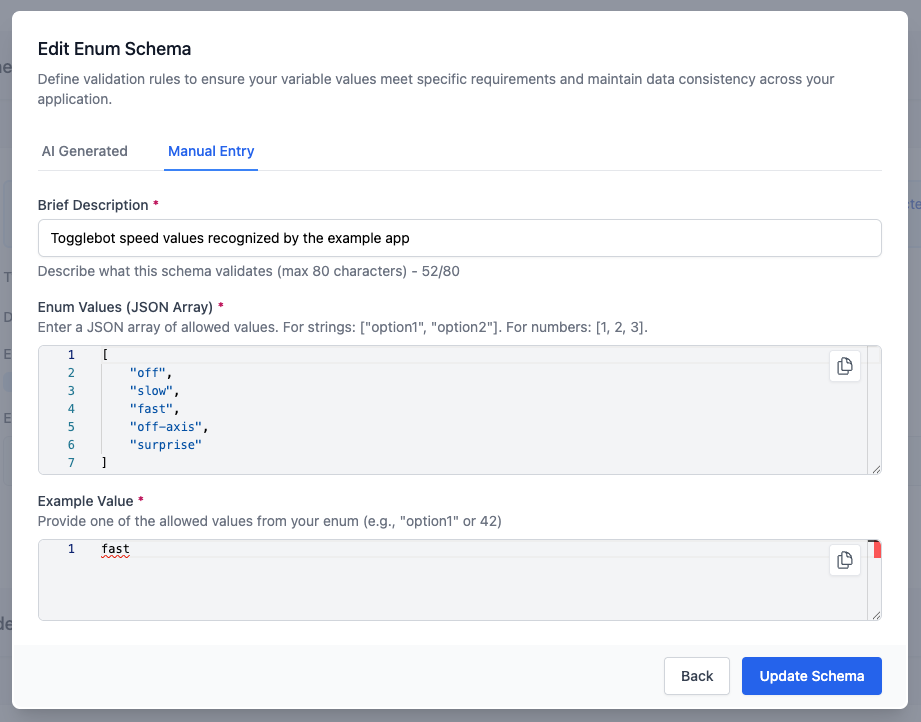Enum Schema Example